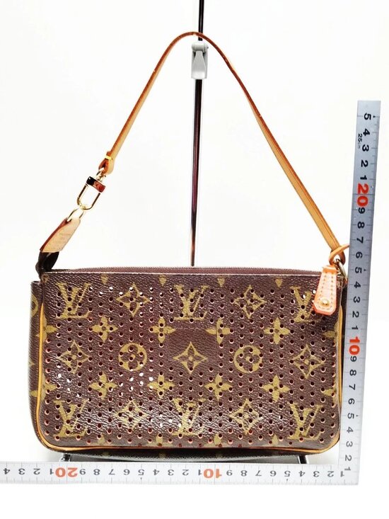 Authentic Louis Vuitton Pochette Accessoires Perforated Monogram Bag - Picture 3 of 16